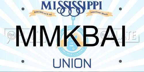 MMKBAI Mississippi License Plate