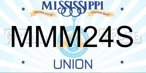 MMM24S Mississippi License Plate