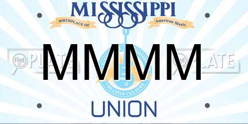 MMMM Mississippi License Plate