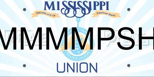 MMMMPSH Mississippi License Plate