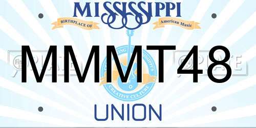 MMMT48 Mississippi License Plate