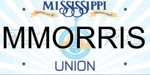 MMORRIS Mississippi License Plate