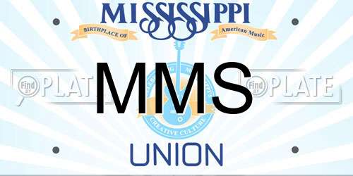 MMS Mississippi License Plate