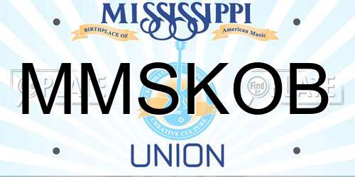 MMSKOB Mississippi License Plate