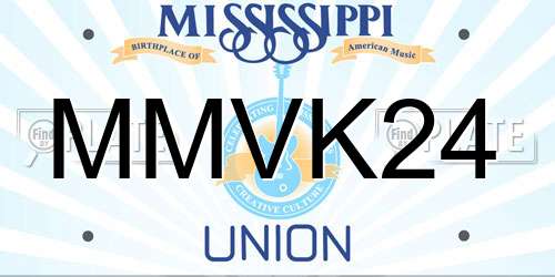 MMVK24 Mississippi License Plate