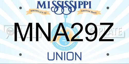 MNA29Z Mississippi License Plate