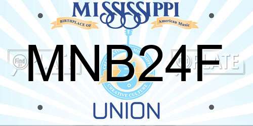 MNB24F Mississippi License Plate