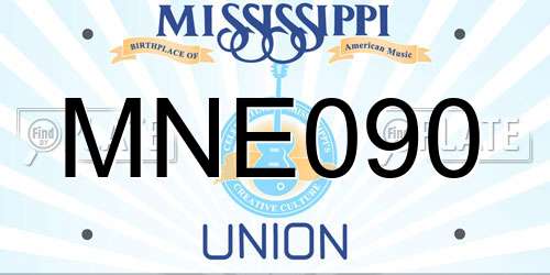 MNE090 Mississippi License Plate