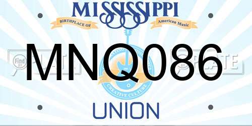 MNQ086 Mississippi License Plate