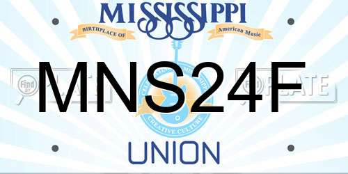 MNS24F Mississippi License Plate
