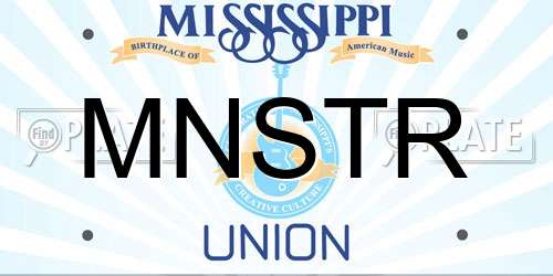 MNSTR Mississippi License Plate