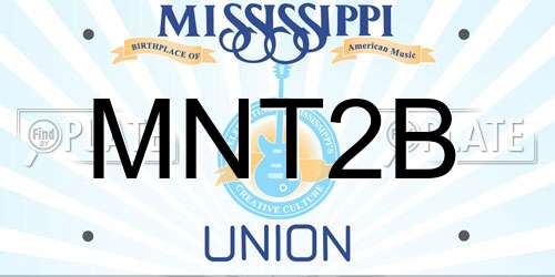 MNT2B Mississippi License Plate
