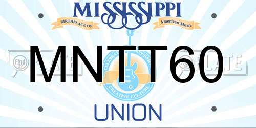 MNTT60 Mississippi License Plate