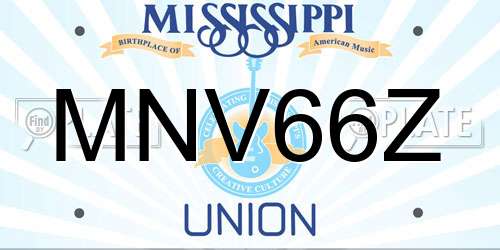 MNV66Z Mississippi License Plate