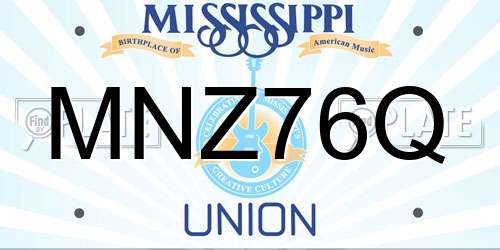 MNZ76Q Mississippi License Plate