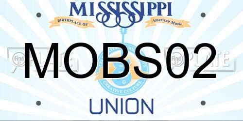 MOBS02 Mississippi License Plate