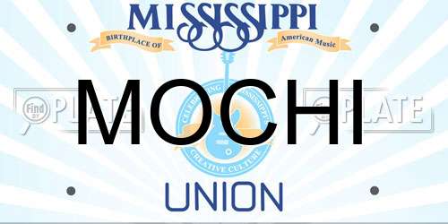 MOCHI Mississippi License Plate