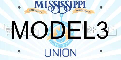 MODEL3 Mississippi License Plate