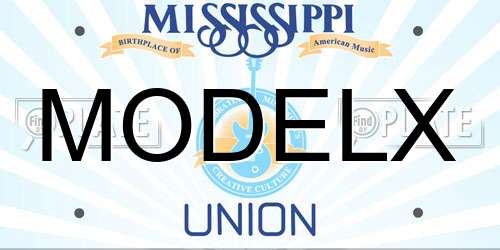MODELX Mississippi License Plate