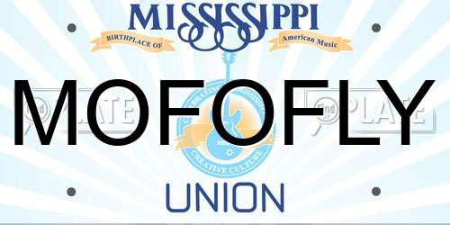 MOFOFLY Mississippi License Plate