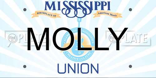 MOLLY Mississippi License Plate