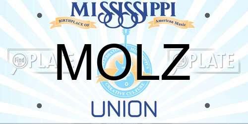 MOLZ Mississippi License Plate