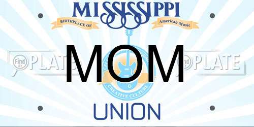 MOM Mississippi License Plate
