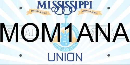 MOM1ANA Mississippi License Plate