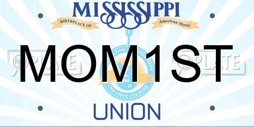 MOM1ST Mississippi License Plate