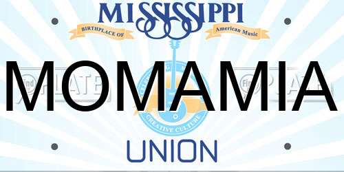 MOMAMIA Mississippi License Plate