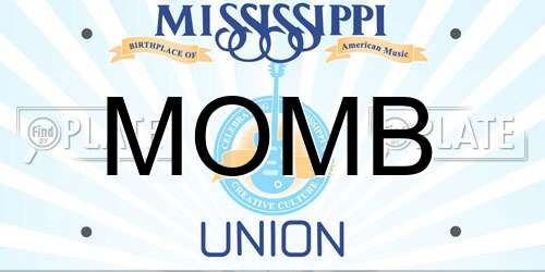 MOMB Mississippi License Plate