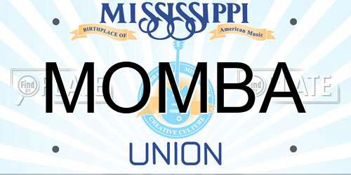 MOMBA Mississippi License Plate