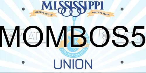 MOMBOS5 Mississippi License Plate