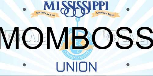 MOMBOSS Mississippi License Plate