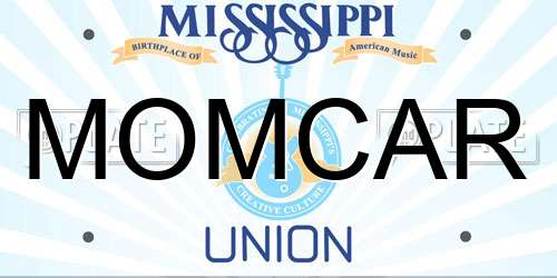 MOMCAR Mississippi License Plate