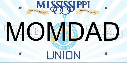 MOMDAD Mississippi License Plate
