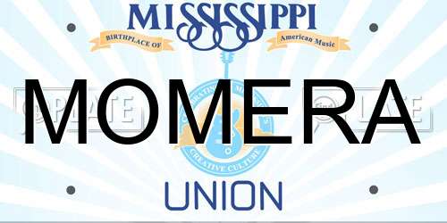 MOMERA Mississippi License Plate