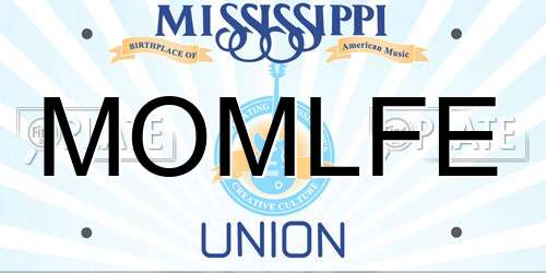MOMLFE Mississippi License Plate