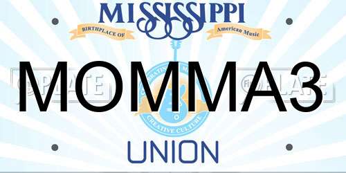 MOMMA3 Mississippi License Plate