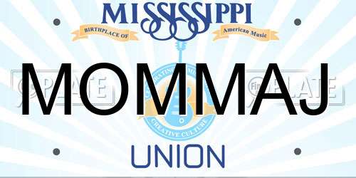 MOMMAJ Mississippi License Plate
