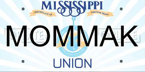 MOMMAK Mississippi License Plate