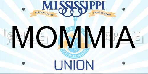MOMMIA Mississippi License Plate