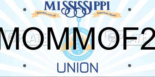 MOMMOF2 Mississippi License Plate