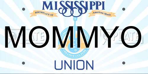 MOMMYO Mississippi License Plate