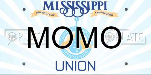 MOMO Mississippi License Plate