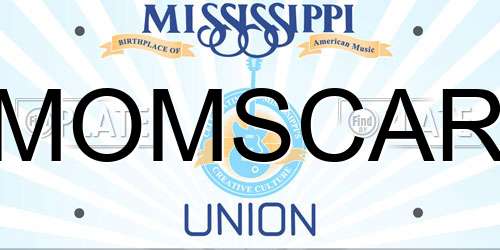 MOMSCAR Mississippi License Plate