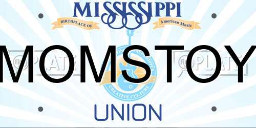 MOMSTOY Mississippi License Plate