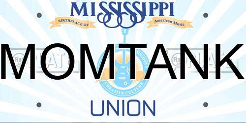 MOMTANK Mississippi License Plate