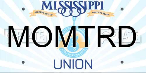 MOMTRD Mississippi License Plate