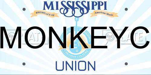 MONKEYC Mississippi License Plate